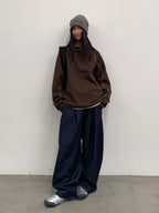 Roaringwild Drapey Wide-Leg Pants with Scimitar Design