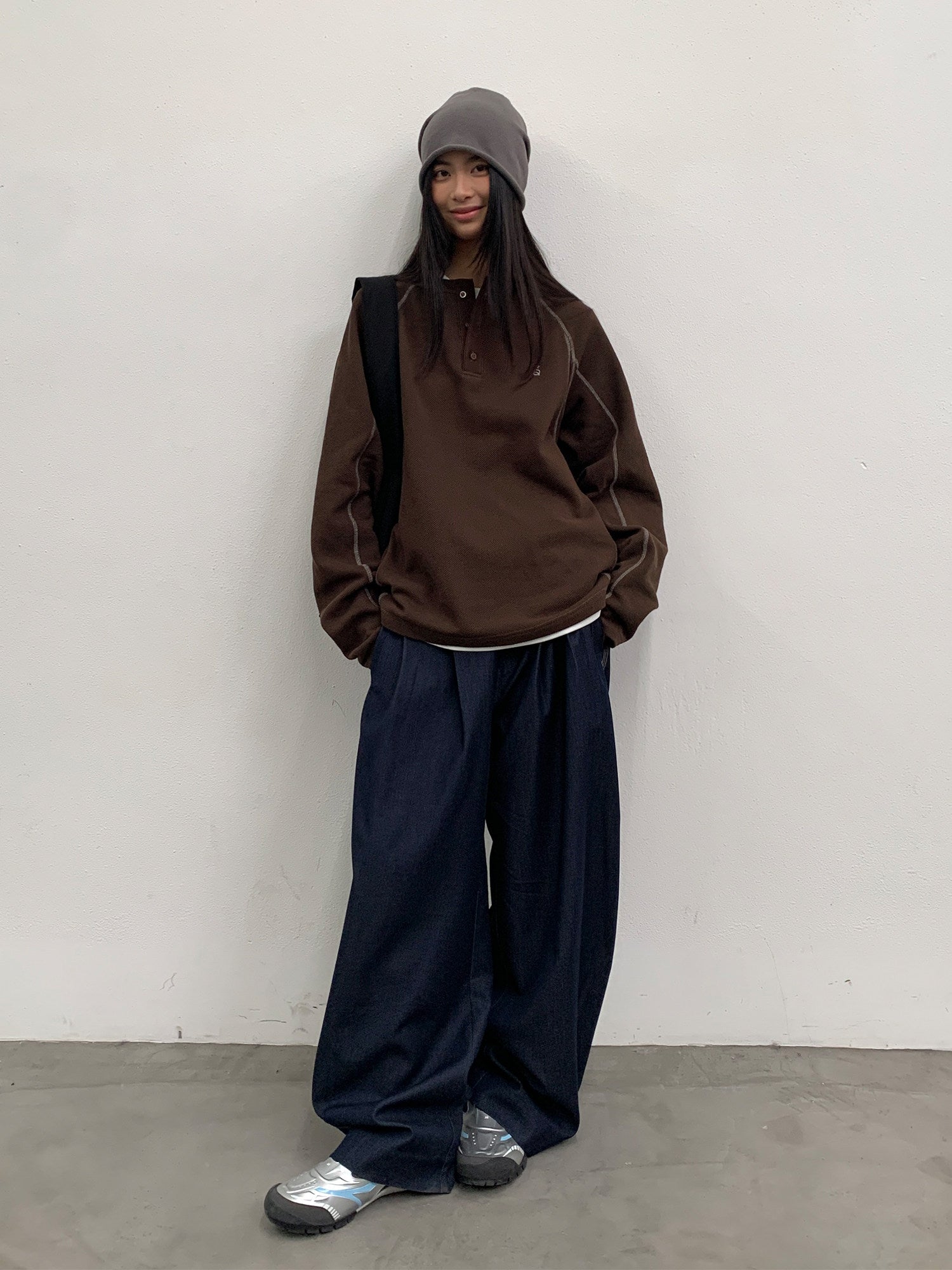 Roaringwild Drapey Wide-Leg Pants with Scimitar Design