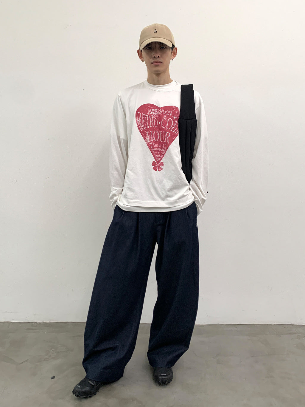 Roaringwild Drapey Wide-Leg Pants with Scimitar Design