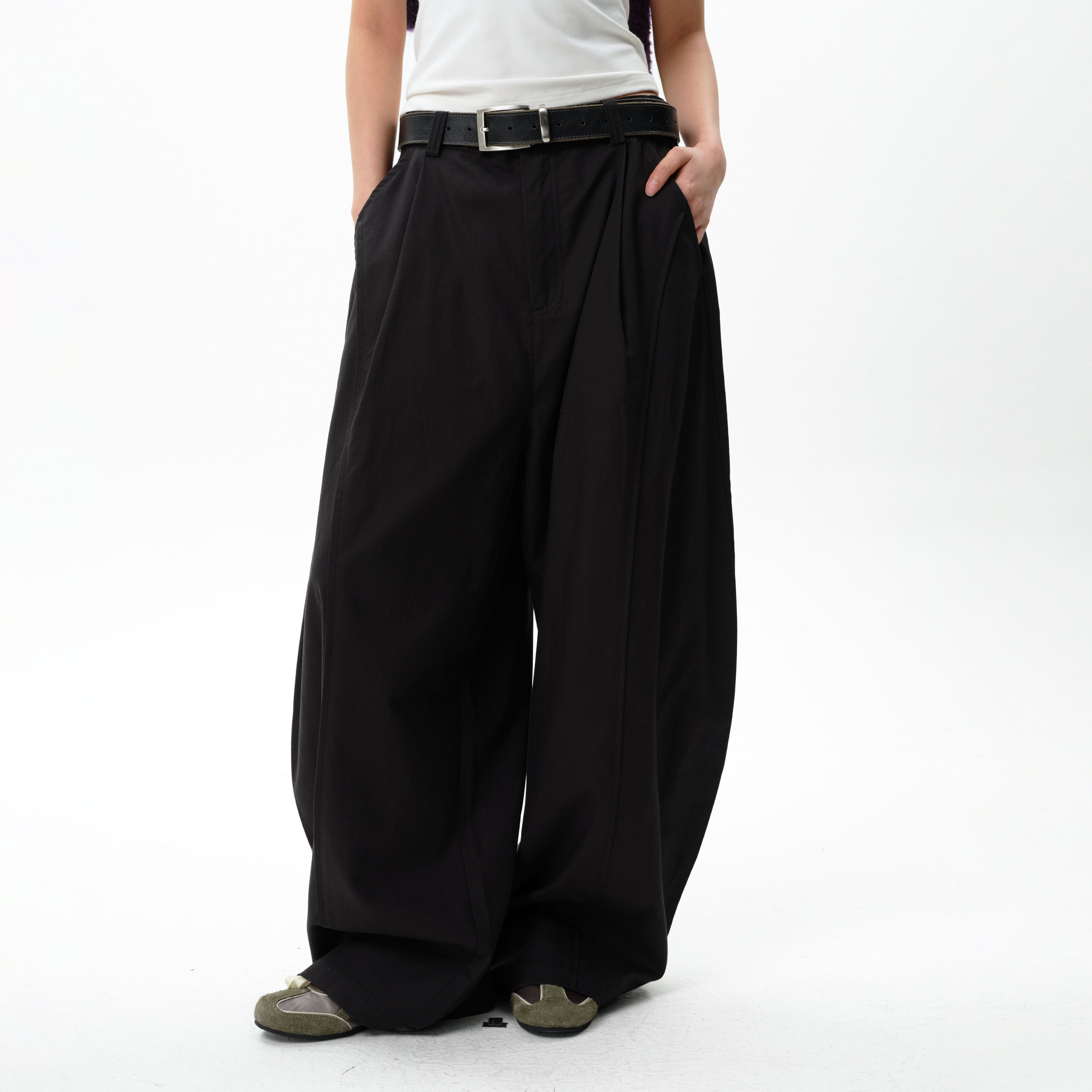 Lyocell Cocoon Loose Scimitar Pants