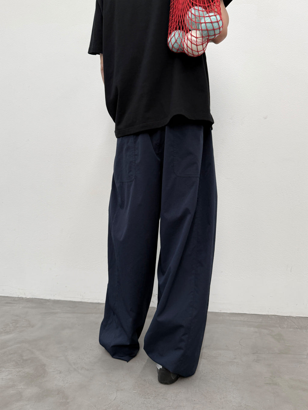 Lightweight Wide-Leg Workwear Trousers
