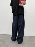 Lightweight Wide-Leg Workwear Trousers