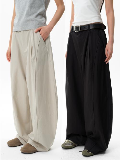 Lyocell Cocoon Loose Scimitar Pants