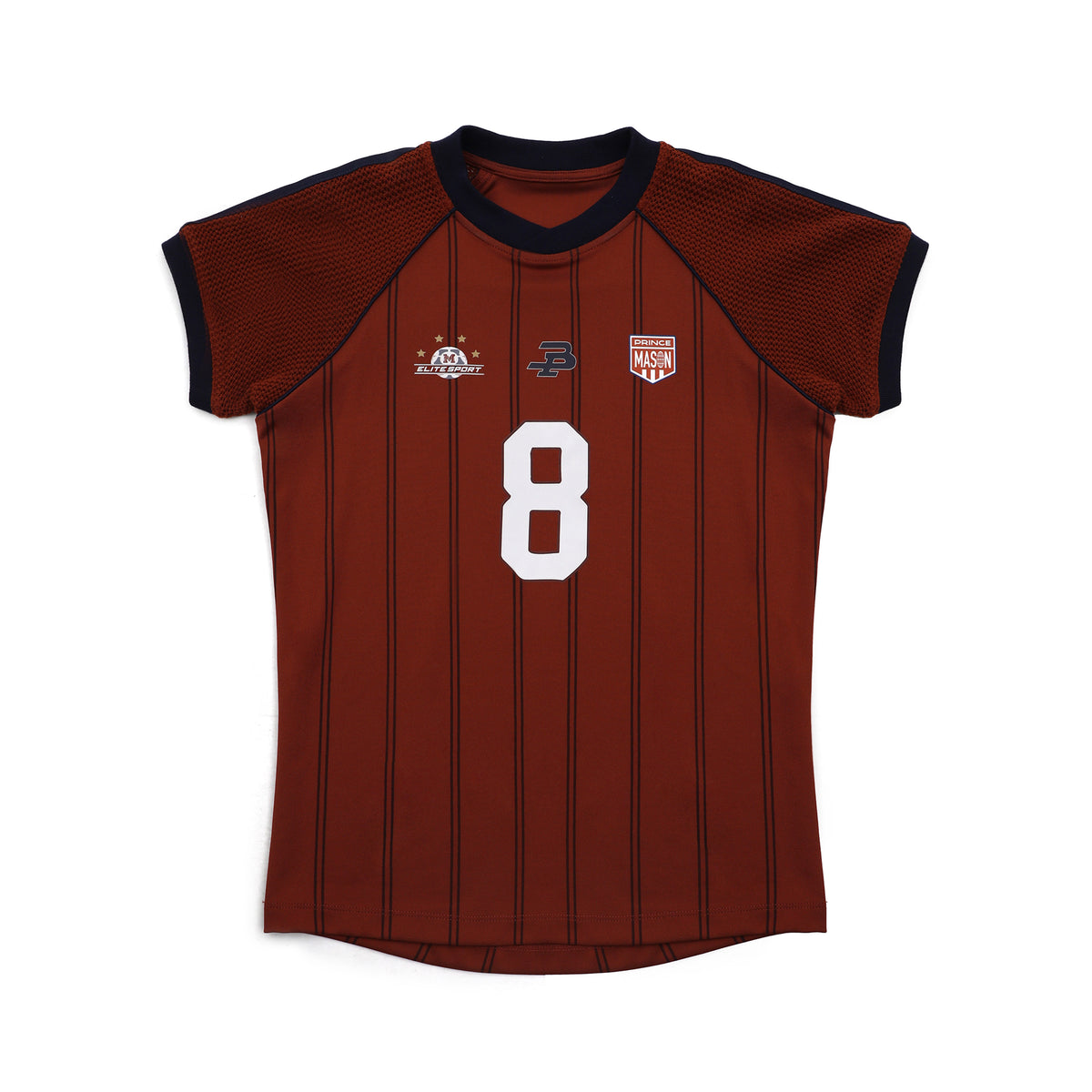 Dry Mesh Striped Sports Jersey T-Shirt