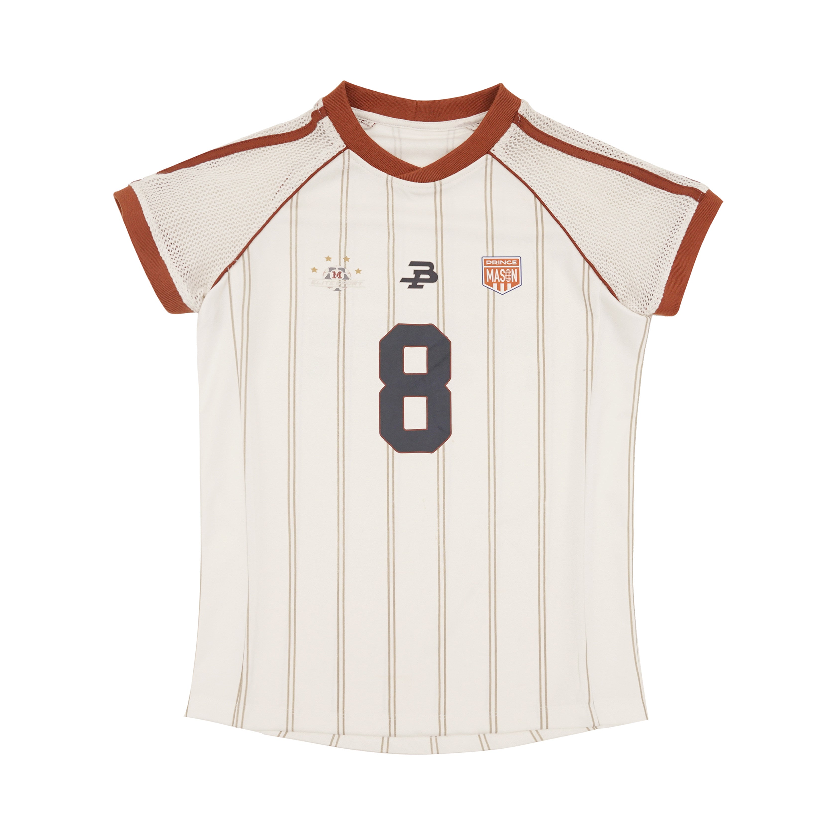 Dry Mesh Striped Sports Jersey T-Shirt