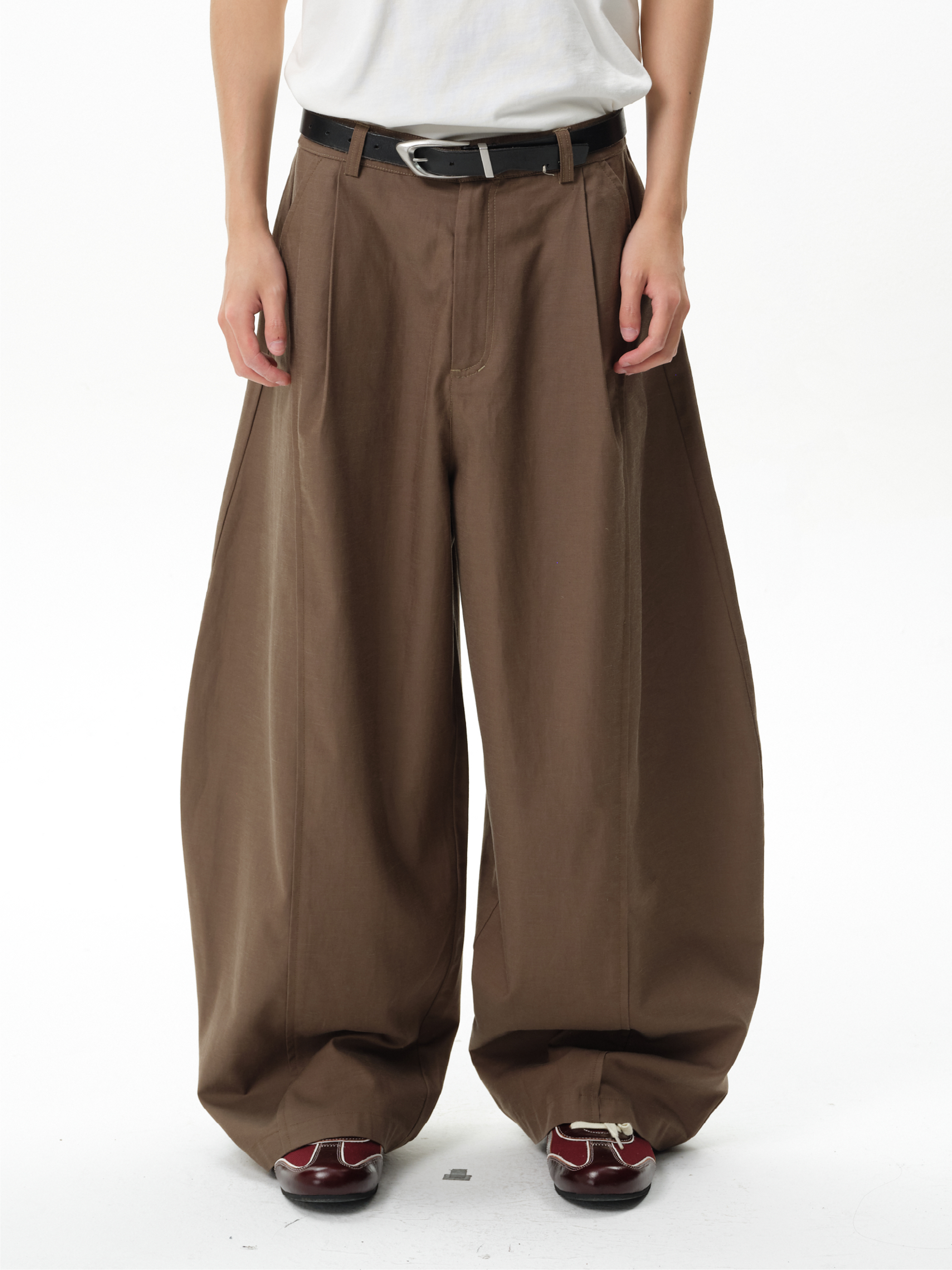 Lyocell Cocoon Loose Scimitar Pants
